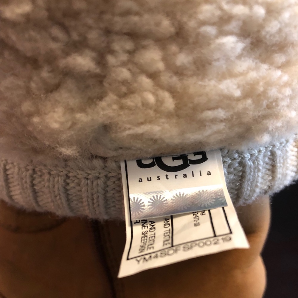 SOLD-UGG Sylair Chestnut Leather wedge Boots - Picture 8 of 8